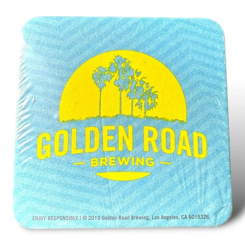 Golden Road Brewing Blue Cardboard Beer Coasters 100